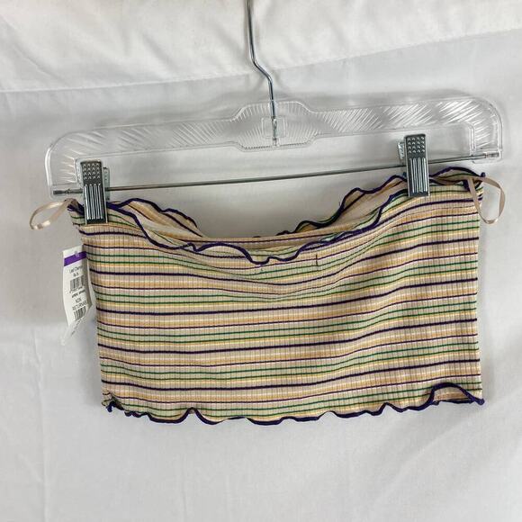NWT BP Ribbed Cropped Striped Tube Top XS - Picture 4 of 4